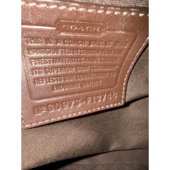 Vintage Coach Hobo Bag Pink/magenta Canvas W/ Leather Trim - Picture 6 of 7